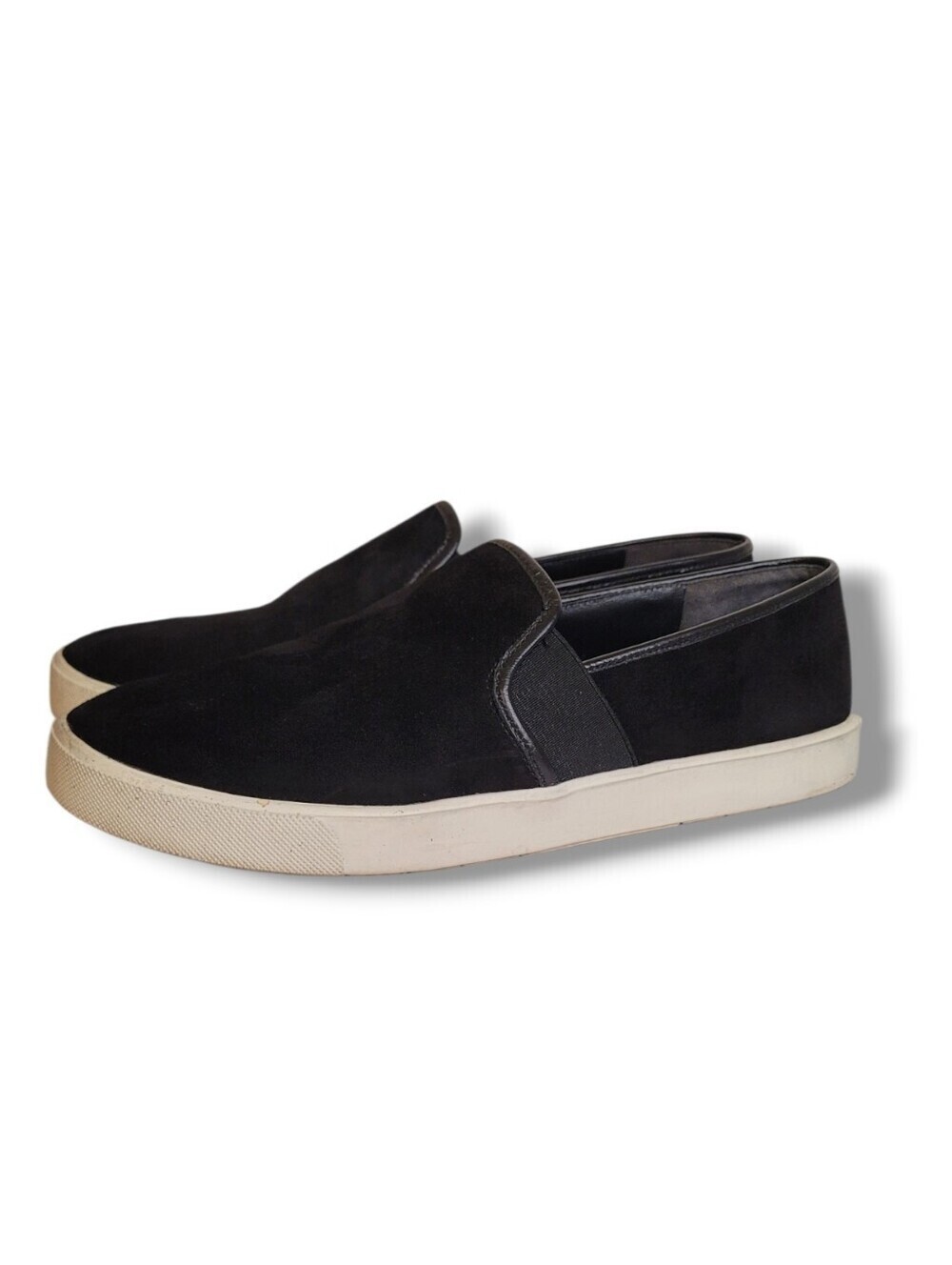 Vince Preston Black Suede Slip-On Sneakers Size 7.5